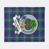 Hamilton Hunting Modern Clan Badge Tartan Pset Fleece Deken (Voorkant (Horizontaal))