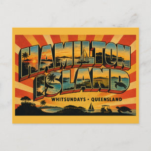 Hamilton Island Queensland Resort Eiland Vintage Briefkaart