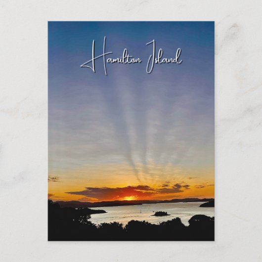 Hamilton Island Zonsondergang Briefkaart (Voorkant)