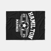 Hamilton Marines Voetbal Byll 2025 Hs Fleece Deken (Voorkant (Horizontaal))