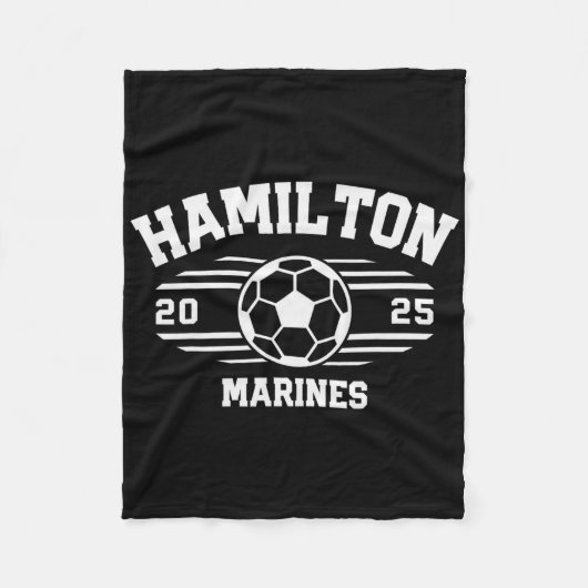 Hamilton Marines Voetbal Byll 2025 Hs Fleece Deken (Voorkant)