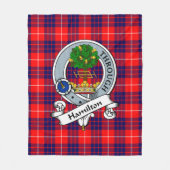 Hamilton Modern Clan Badge Tartan Pset Fleece Deken (Voorkant)
