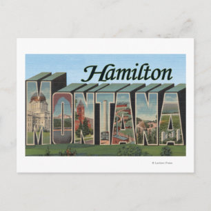 Hamilton, Montana - Grote letterscènes Briefkaart