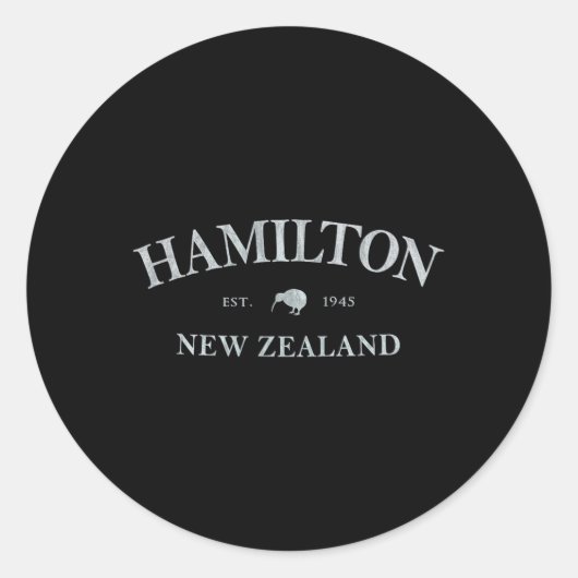 Hamilton New Zealand Hamilton Nz Graphic Print Ronde Sticker (Voorkant)