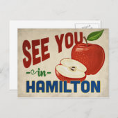 Hamilton Ohio Apple - Vintage Travel Briefkaart (Voorkant / Achterkant)
