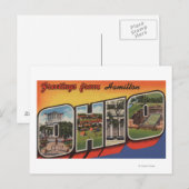 Hamilton, Ohio - Grote Letter-scènes Briefkaart (Voorkant / Achterkant)