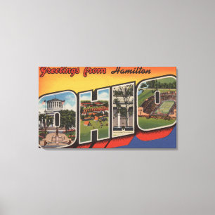 Hamilton, Ohio - Grote Letter-scènes Canvas Afdruk