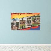 Hamilton, Ohio - Grote Letter-scènes Canvas Afdruk (Insitu (Houten vloer))