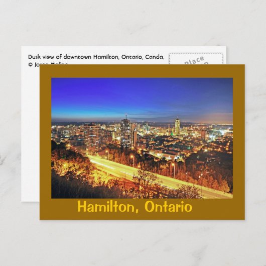 Hamilton, Ontario, Canada Briefkaart (Voorkant / Achterkant)
