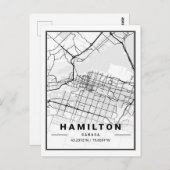 Hamilton Ontario Canada Travel City Map Poster Briefkaart (Voorkant / Achterkant)