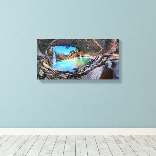 Hamilton Pool - Austin Texas Canvas Afdruk (Insitu (Houten vloer))
