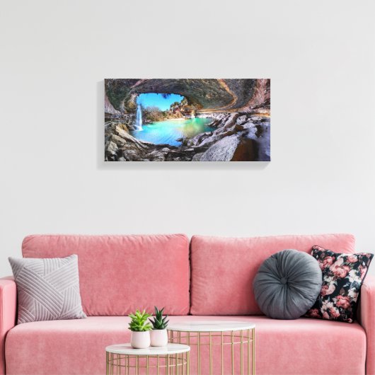 Hamilton Pool - Austin Texas Canvas Afdruk (Insitu (Woonkamer))