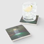 Hamilton Pool Coaster Set - Natuurlijk Texaans ont Stenen Onderzetter (Zijkant)