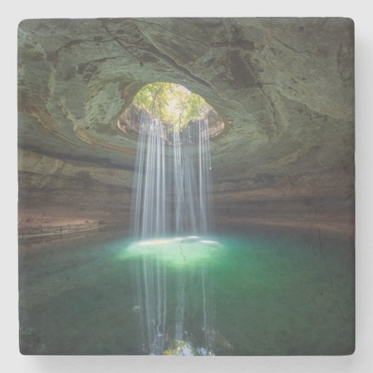 Hamilton Pool Coaster Set - Natuurlijk Texaans ont Stenen Onderzetter (Voorkant)