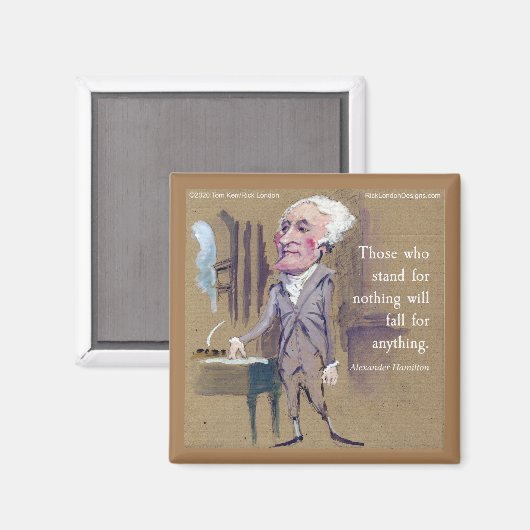 Hamilton & Quote Fridge Magnet (Voorkant / Achterkant)