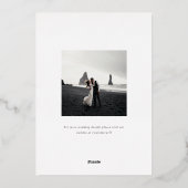 Hamilton Roos Gold Folie Greenery Wedding Uitnodiging (Achterkant)