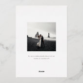 Hamilton Roos Gold Greenery Wedding Save the Date Folie Uitnodiging (Achterkant)