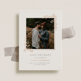 Hamilton Roos Gold Greenery Wedding Save the Date Folie Uitnodiging