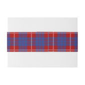 Hamilton Schotse Tartan Belly Band Uitnodigingen Wikkel (Achterkant Voorbeeld)