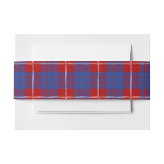 Hamilton Schotse Tartan Belly Band Uitnodigingen Wikkel (Voorkant Voorbeeld)