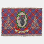 Hamilton Scottie Dog Kerstmis Throw Blanket Deken (Voorkant)