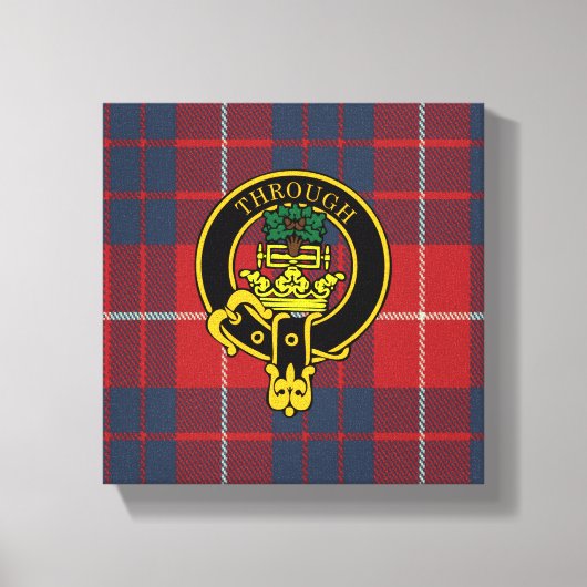Hamilton Scottish Crest en Tartan Canvas print (Voorkant)