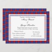 Hamilton Scottish Wedding Invitation Kaart (Voorkant / Achterkant)