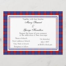 Hamilton Scottish Wedding Invitation