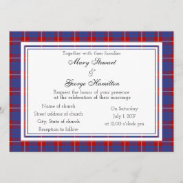 Hamilton Scottish Wedding Invitation Kaart