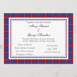 Hamilton Scottish Wedding Invitation Kaart