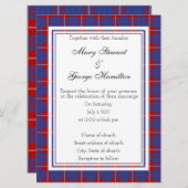 Hamilton Scottish Wedding Invitation Kaart (Voorkant / Achterkant)