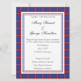 Hamilton Scottish Wedding Invitation Kaart