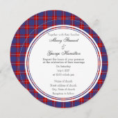 Hamilton Scottish Wedding Round Uitnodiging (Voorkant / Achterkant)