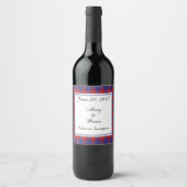 Hamilton Scottish Wedding Wine Label Wijn Etiket (Voorkant)