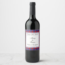 Hamilton Scottish Wedding Wine Label Wijn Etiket