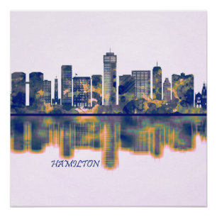 Hamilton Skyline Perfect Poster