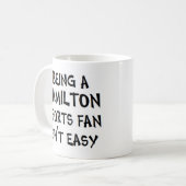 Hamilton sportfan, zijnde koffiemok (Voorkant links)