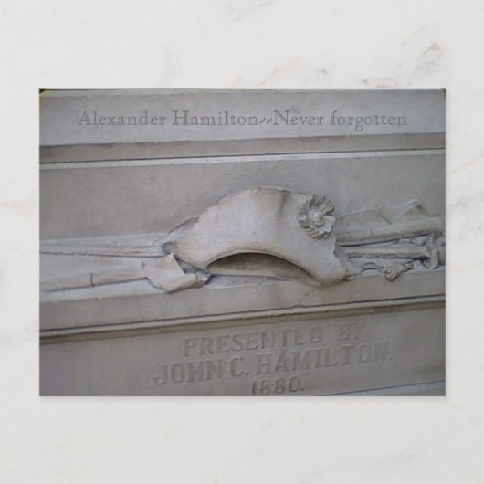 Hamilton statue-kaart briefkaart (Voorkant)