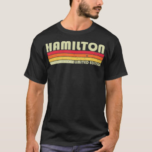 HAMILTON Surname Funny Retro  80's Birthday T-shirt