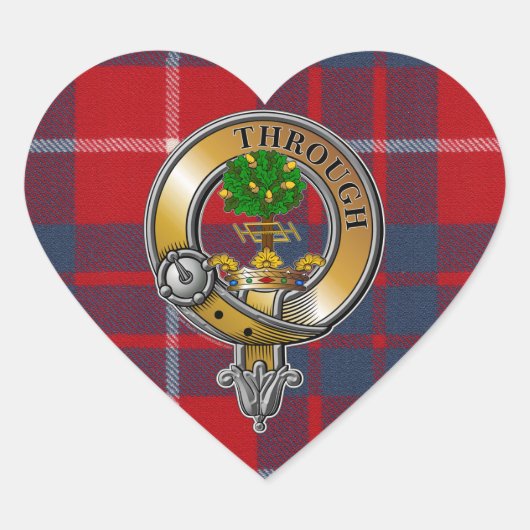 Hamilton Tartan & Badge Hart Sticker (Voorkant)