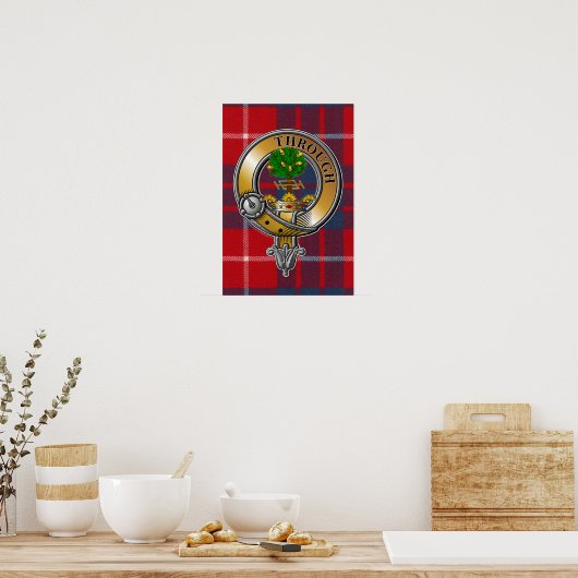 Hamilton Tartan & Badge Poster (Keuken)