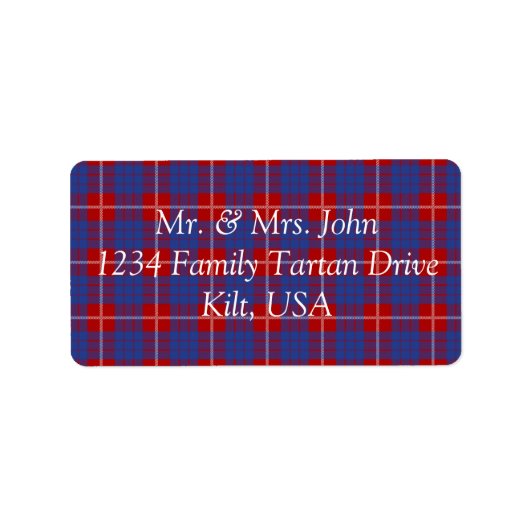 Hamilton Tartan Label (Voorkant)