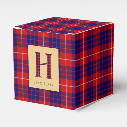 Hamilton Tartan Monogram H Bedankdoosjes (Voorkant Zijde)