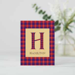 Hamilton Tartan Monogram H Briefkaart
