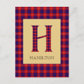 Hamilton Tartan Monogram H Briefkaart (Voorkant)
