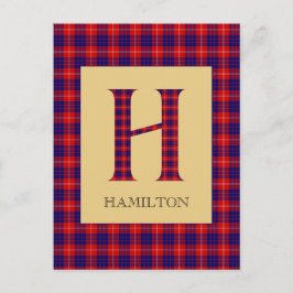 Hamilton Tartan Monogram H Briefkaart