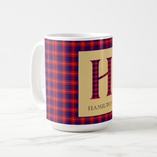 Hamilton Tartan Monogram H Koffiemok (Voorkant links)