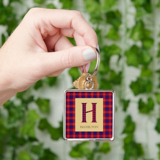 Hamilton Tartan Monogram H Sleutelhanger (Hand)
