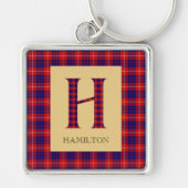 Hamilton Tartan Monogram H Sleutelhanger (Voorkant)