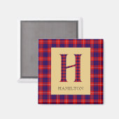 Hamilton Tartan Monogram H Sleutelhanger Magneet (Voorkant / Achterkant)
